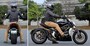 身長174センチのライダーによる足つきチェック。ステップ位置がフォワードコントロールなので、足を突き出したポジションになるのが特徴的