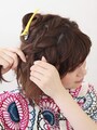 前側から毛を足しながら片編みに