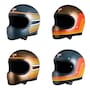 TT&カンパニーの新作フルフェイス「トゥーカッター」をベースに、1970年代のレインボーデザインやラインデザインを取り入れた4カラーが揃った。