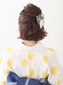 ショート浴衣・くるりんぱ3つで簡単ハーフアップ