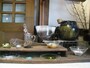 お茶の道具もガラス製で。