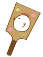 にわとりの羽子板です。