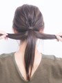 毛束を3つに分けてから巻くとよい