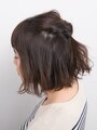 基本のくるりんぱハーフアップ
