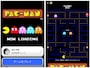 (左)［ゲームをプレイ］をタップ。(右)「PAC-MAN」のプレイ画面