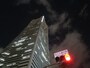 怪しい霧に包まれる、横浜ランドマークタワー（2018年3月24日撮影）