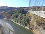 秩父ハープ橋の下を流れる荒川