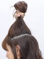 ハチ上の髪を分け取る