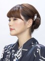 ミディアム浴衣・夜会巻きの簡単アップヘアアレンジ