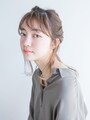 シースルーバングのお団子アレンジ