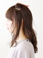 トップ部分の毛を残し、耳から前部分の毛だけをとる