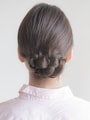 三つ編みシニヨンのやり方！髪を巻かない簡単ヘアアレンジ