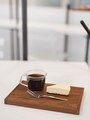 コーヒーとチーズケーキ…白い！