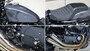 トランプ オリジナルのフルチタンマフラーにバックステップ、シートを備え、さらにタンクをローマウント加工しレーシーなシルエットを実現