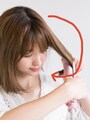 中間部分からはさみ、毛先の方へ