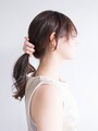 手ぐしでざっくりまとめる
