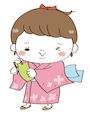 女の子　七夕　イラスト　カラー　かわいい