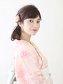 ロングヘア浴衣・はんなり印象を作るサイドダウン