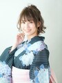 ボブの浴衣姿に！ハーフアップくるりんぱの簡単ヘアアレンジ