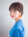 切りっぱなしボブの結婚式ヘアアレンジ