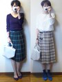 チェックスカート