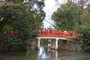 静かな水面を湛える神池