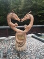 龍泉洞（12）／恋人の聖地認定記念 双龍のモニュメント