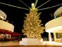 横浜ベイクォーター 3階メイン広場には、北欧のクリスマスオーナメント「ヒンメリ」が飾り付けされたツリーが登場（2017年11月5日撮影）