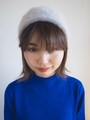 前髪を残して被った状態