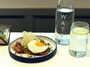 ハムと目玉焼きのオープンサンド