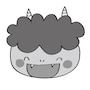 笑っている鬼　イラスト　白黒　かわいい