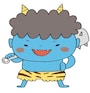 カラー/青鬼の全身カットです。