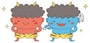 カラー/赤鬼と青鬼です。
