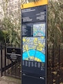 ロンドン、周辺地図の案内板
