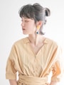 ボブでも簡単な低めのツインお団子