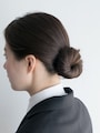 短い毛が飛び出ていない、艶のあるお団子がベスト