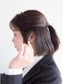 ベースとなるハーフアップを結ぶ