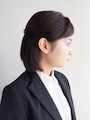 ボブのハーフアップは耳がすっきりと出るので、就活中におすすめ