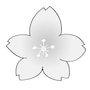 桜の花　イラスト　白黒　かわいい