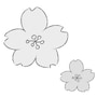 桜の花　イラスト　白黒　かわいい