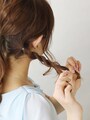 3本ロープ編みを作ってほぐす【ミディアムお団子ヘア】