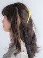 手ぐしでざっくり分け取る