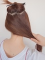 下の髪を片サイドに寄せておく