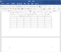 文書末に表があり、次ページに段落記号が1つだけ入力されています