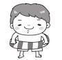 夏　イラスト　かわいい　フリー　無料　水着　男の子　白黒