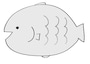 モノクロ　魚　夏　イラスト　フリー　かわいい