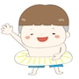 カラー　水着　男の子　　夏　イラスト　フリー　かわいい