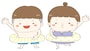 カラー/水着姿の子どもたちです。