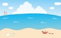 カラー/広がる海の景色です。