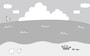 モノクロ/広がる海の景色です。